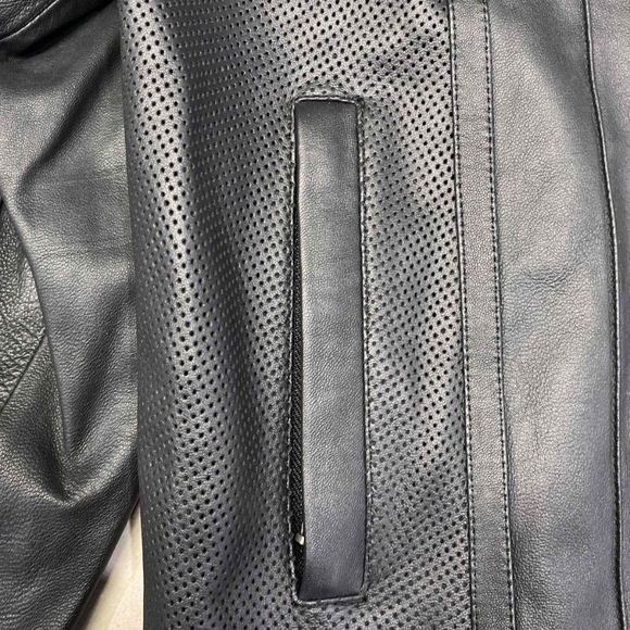 Marcello Sport Mens Black Lambskin Long Sleeve Full Zip Jacket Size XXL - Picture 4 of 14